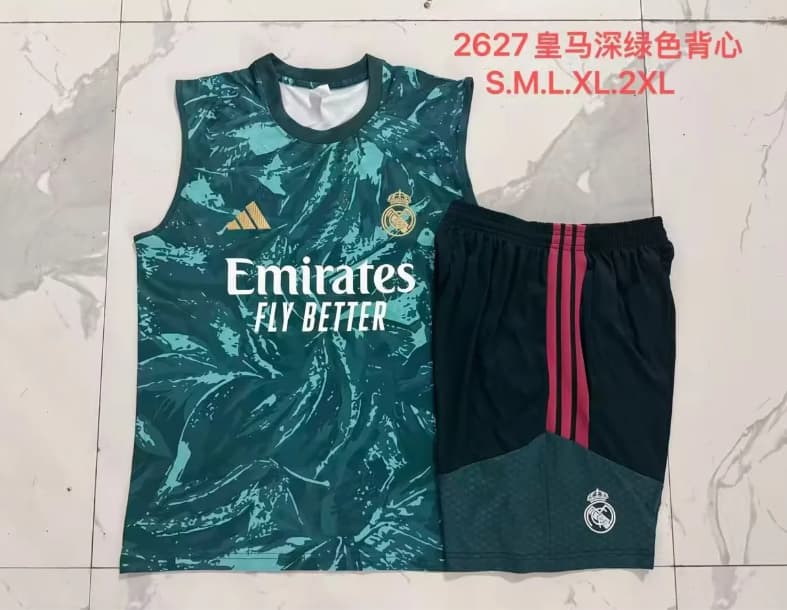 Thailand Quality(AAA) 26/27 Real Madrid Green Soccer Training Sets 04