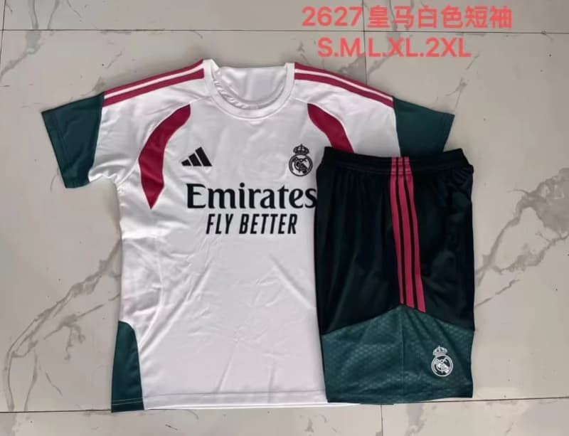 Thailand Quality(AAA) 26/27 Real Madrid White Soccer Training Sets 02 Thailand Quality(AAA) 26/27 Real Madrid White Soccer Training Sets 02