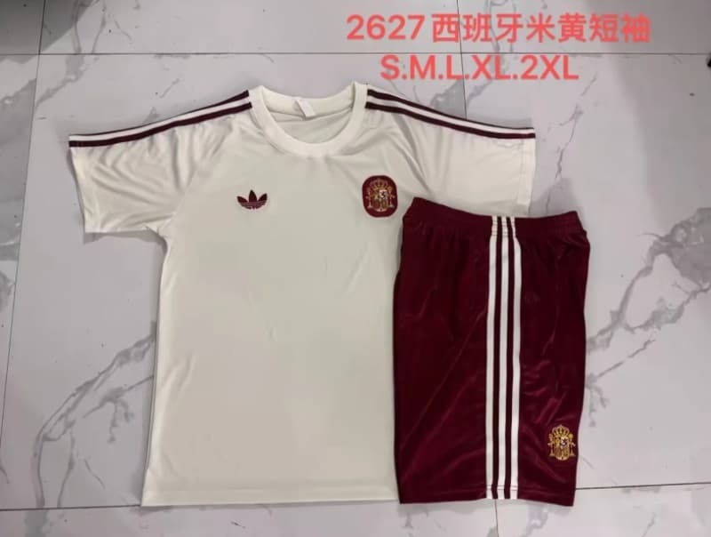 Thailand Quality(AAA) 2026 Spain Light Yellow Soccer Training Sets 02 Thailand Quality(AAA) 2026 Spain Light Yellow Soccer Training Sets 02