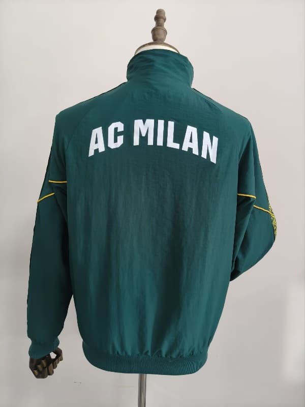 Thailand Quality(AAA) 26/27 AC Milan Green Soccer Windbreaker