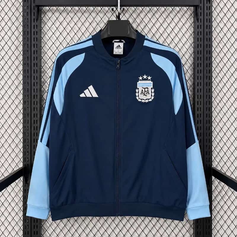 Thailand Quality(AAA) 2026 Argentina Dark Blue Soccer Windbreaker 03