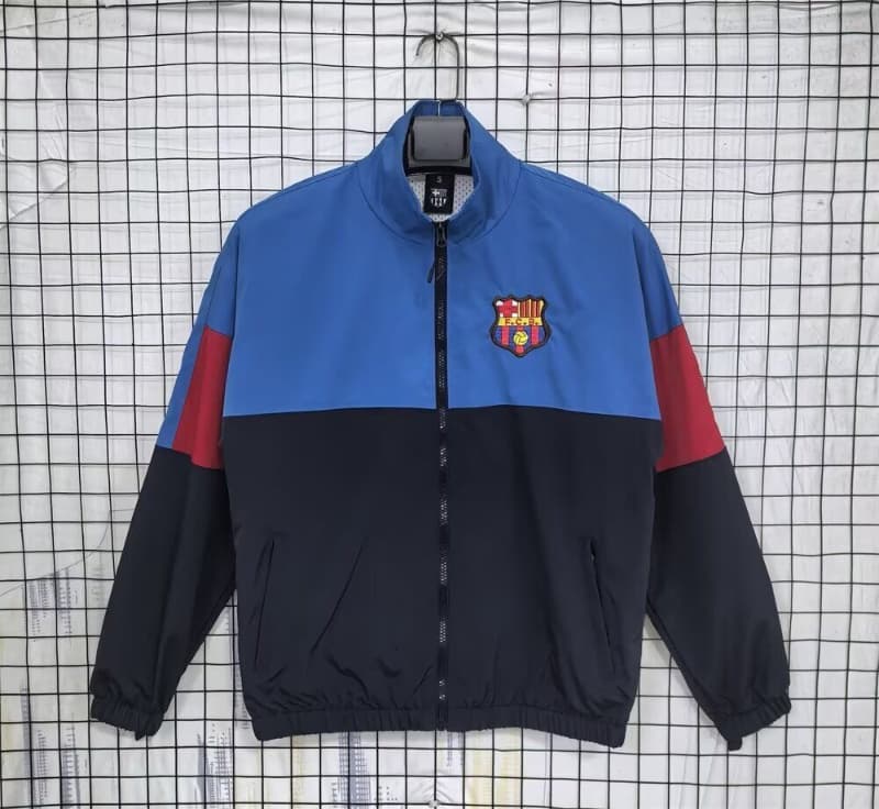 Thailand Quality(AAA) 1899 Barcelona Dark Blue Soccer Windbreaker