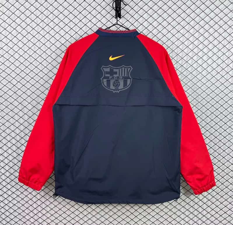 Thailand Quality(AAA) 26/27 Barcelona Dark Blue Soccer Windbreaker