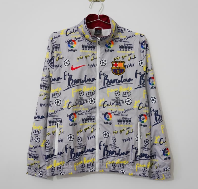 Thailand Quality(AAA) 26/27 Barcelona Grey Soccer Windbreaker Thailand Quality(AAA) 26/27 Barcelona Grey Soccer Windbreaker
