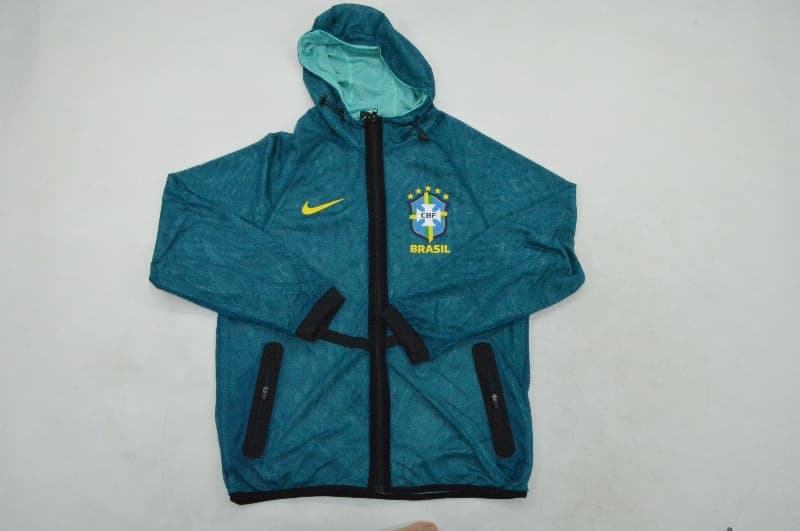 Thailand Quality(AAA) 2026 Brazil Blue Soccer Windbreaker 02