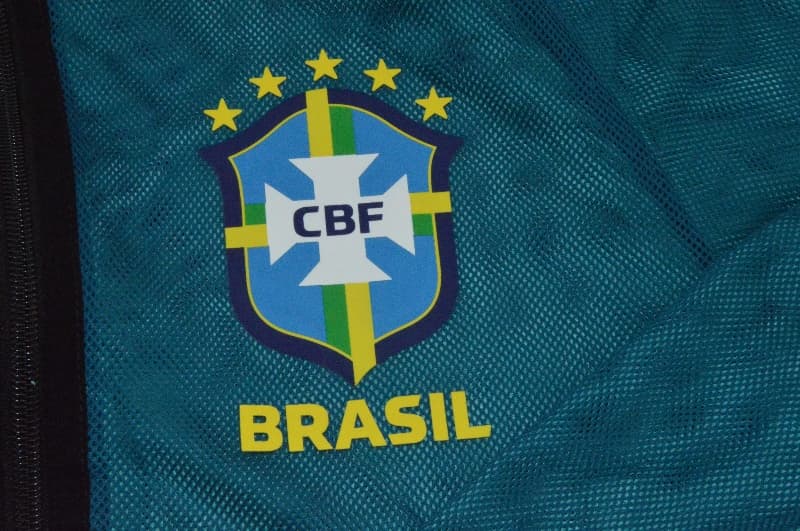 Thailand Quality(AAA) 2026 Brazil Blue Soccer Windbreaker 02