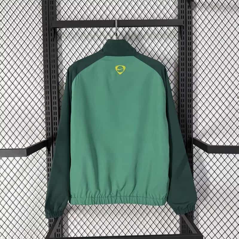 Thailand Quality(AAA) 2026 Brazil Green Soccer Windbreaker