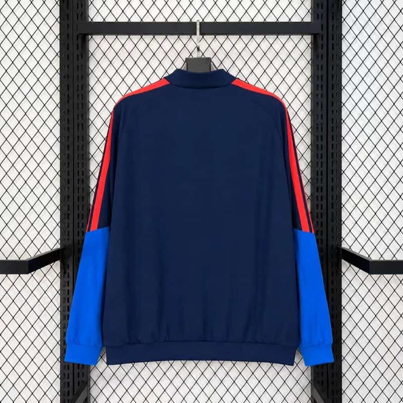 Thailand Quality(AAA) 2026 Colombia Dark Blue Soccer Windbreaker 02