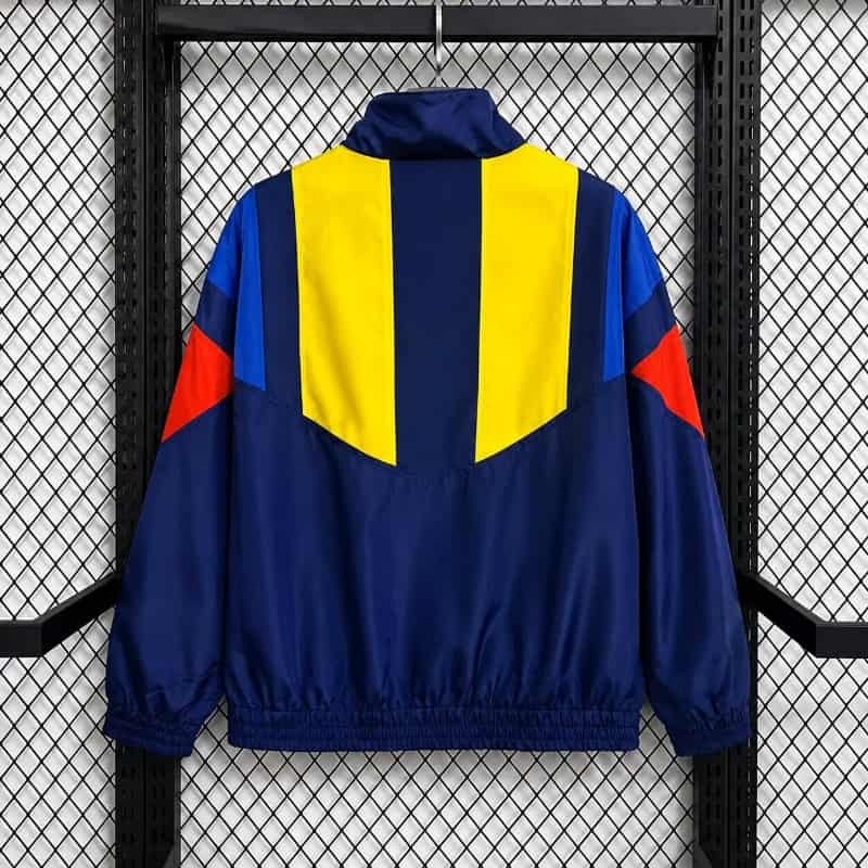Thailand Quality(AAA) 2026 Colombia Dark Blue Soccer Windbreaker 04