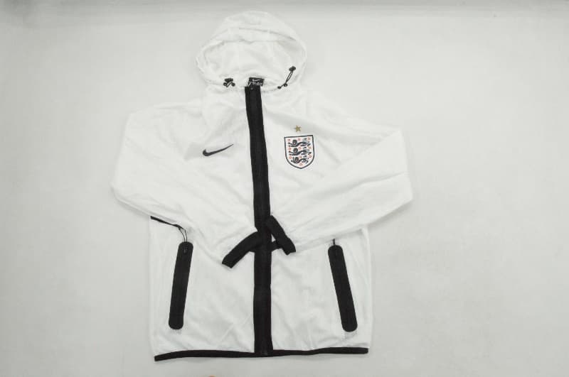 Thailand Quality(AAA) 2026 England White Soccer Windbreaker Thailand Quality(AAA) 2026 England White Soccer Windbreaker