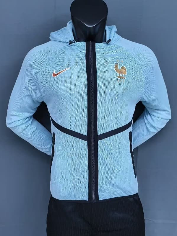 Thailand Quality(AAA) 2026 France Blue Soccer Windbreaker