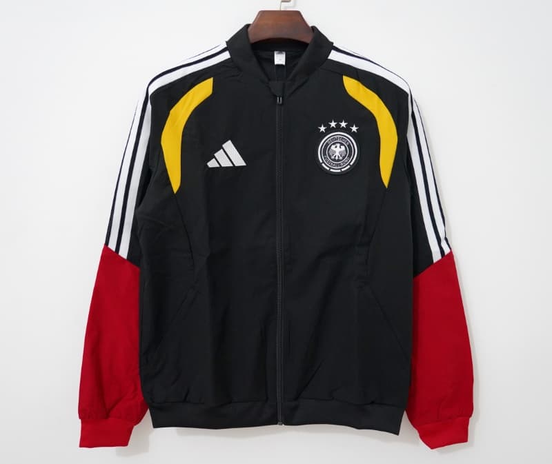 Thailand Quality(AAA) 2026 Germany Black Soccer Windbreaker