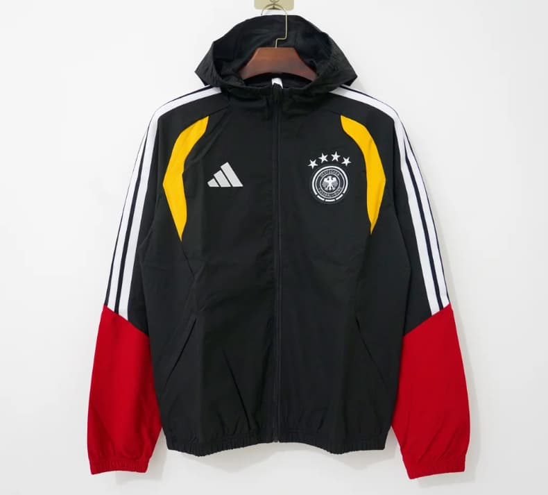 Thailand Quality(AAA) 2026 Germany Black Soccer Windbreaker 02