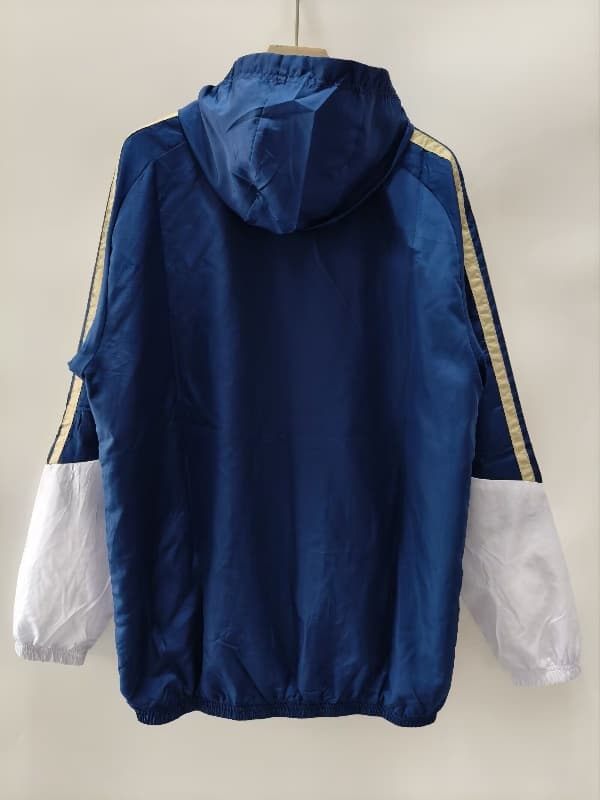 Thailand Quality(AAA) 2026 Italy Blue Soccer Windbreaker