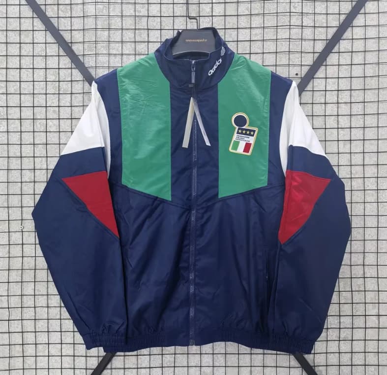 Thailand Quality(AAA) 2026 Italy Dark Blue Soccer Windbreaker Thailand Quality(AAA) 2026 Italy Dark Blue Soccer Windbreaker