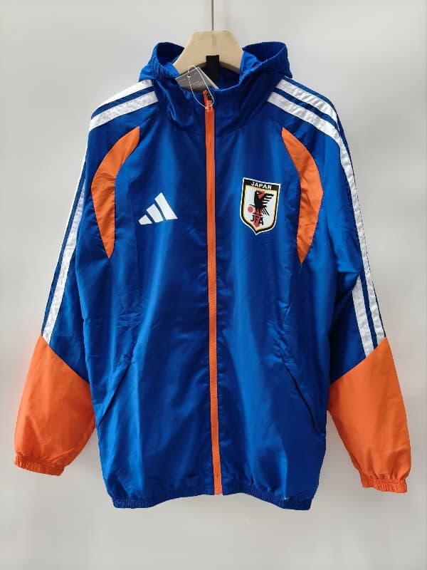 Thailand Quality(AAA) 2026 Japan Blue Soccer Windbreaker