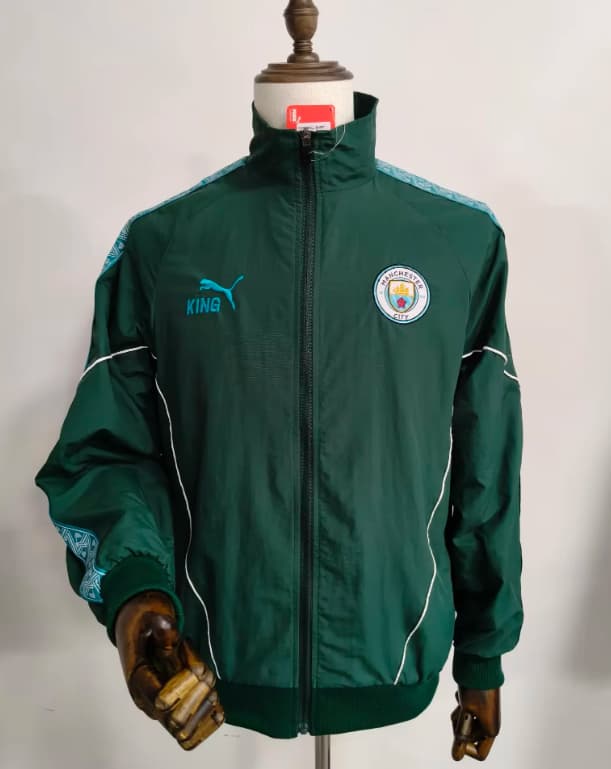 Thailand Quality(AAA) 26/27 Manchester City Green Soccer Windbreaker Thailand Quality(AAA) 26/27 Manchester City Green Soccer Windbreaker