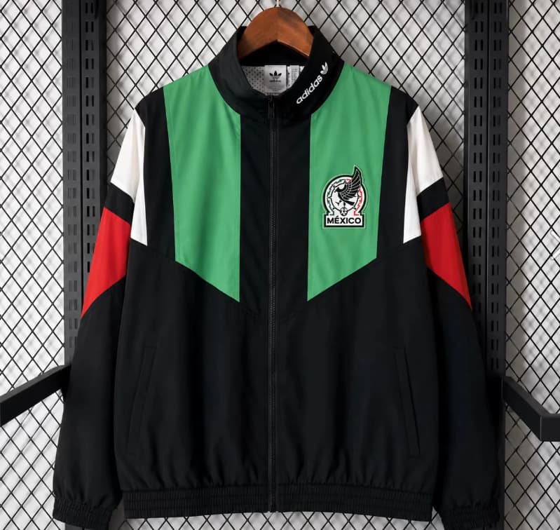 Thailand Quality(AAA) 2026 Mexico Black Soccer Windbreaker 02 Thailand Quality(AAA) 2026 Mexico Black Soccer Windbreaker 02