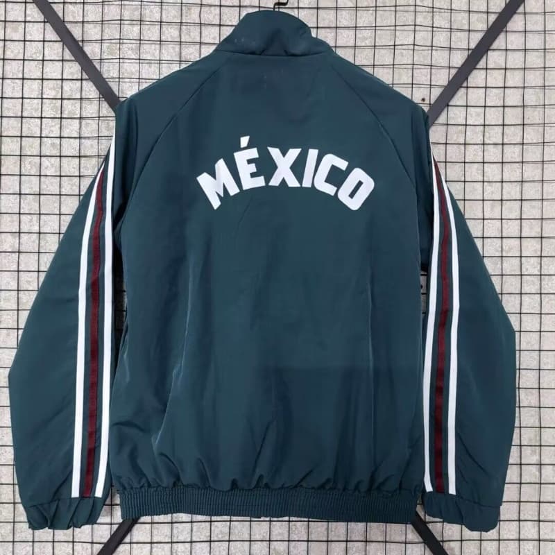 Thailand Quality(AAA) 2026 Mexico Dark Green Soccer Windbreaker