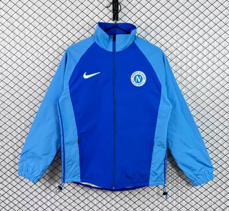 Thailand Quality(AAA) 1998/99 Napoli Blue Soccer Windbreaker