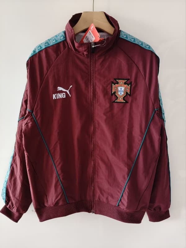Thailand Quality(AAA) 2026 Portugal Red Soccer Windbreaker Thailand Quality(AAA) 2026 Portugal Red Soccer Windbreaker