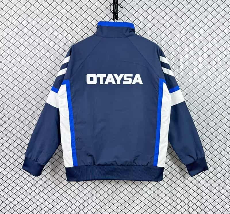 Thailand Quality(AAA) 1991/92 Real Madrid Dark Blue Soccer Windbreaker