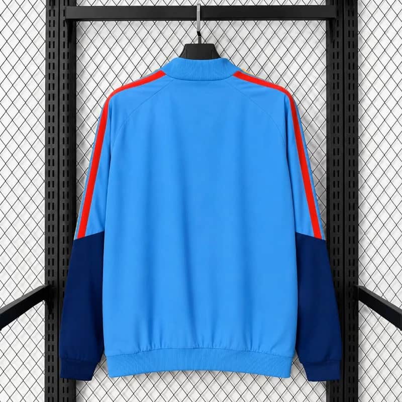 Thailand Quality(AAA) 2026 Spain Blue Soccer Windbreaker 02