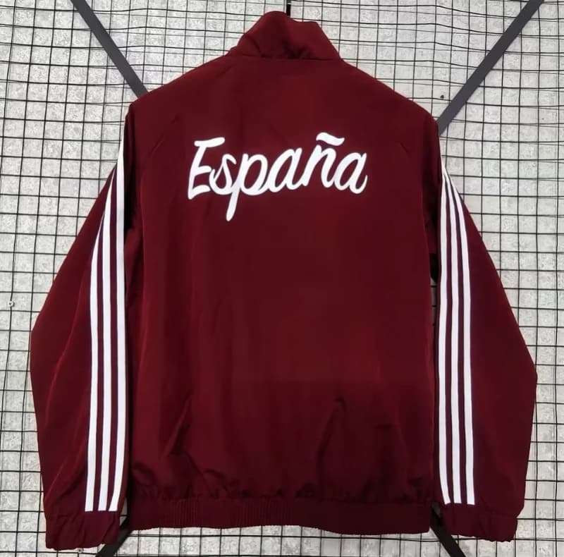 Thailand Quality(AAA) 2026 Spain Red Soccer Windbreaker 03