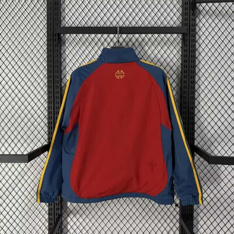 Thailand Quality(AAA) 2026 Spain Red Soccer Windbreaker 05