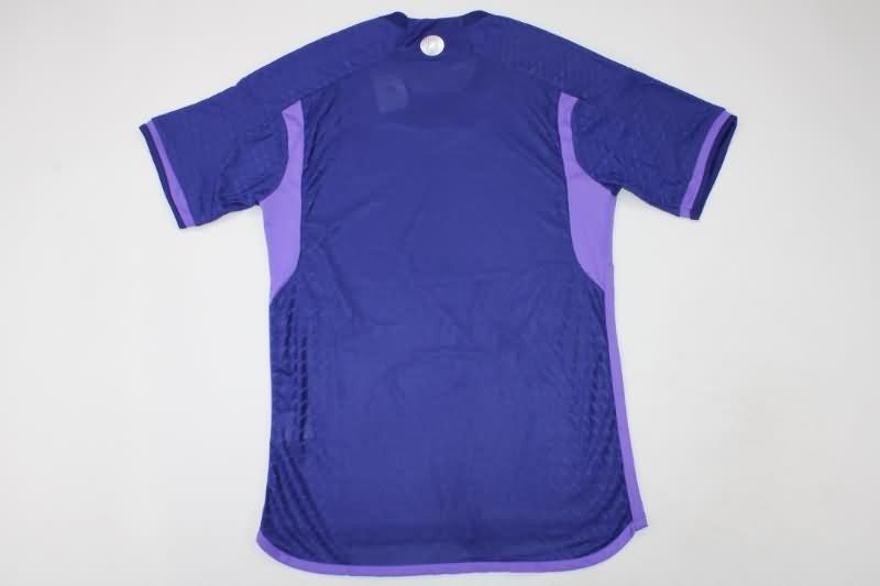 Thailand Quality(AAA) 2022 World Cup Argentina Away 3 Stars Soccer Jersey(Player)