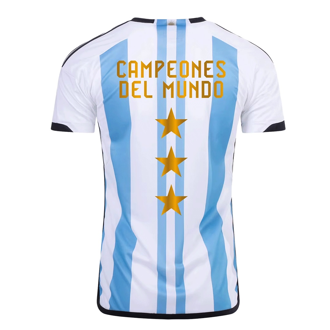 Thailand Quality(AAA) 2022 Argentina World Cup Champion 3 Stars Soccer Jersey 02