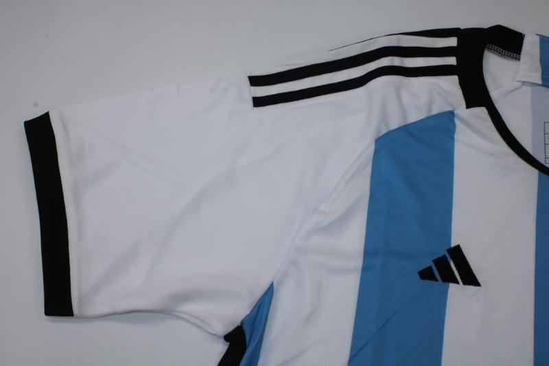 Thailand Quality(AAA) 2022 World Cup Argentina Home 3 Stars Soccer Jersey