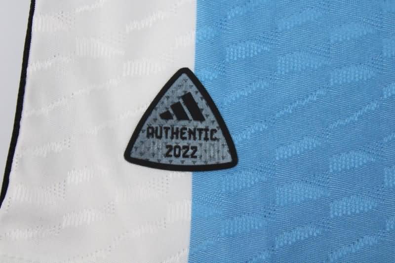 Thailand Quality(AAA) 2022 World Cup Argentina Home 3 Stars Soccer Jersey(Player)