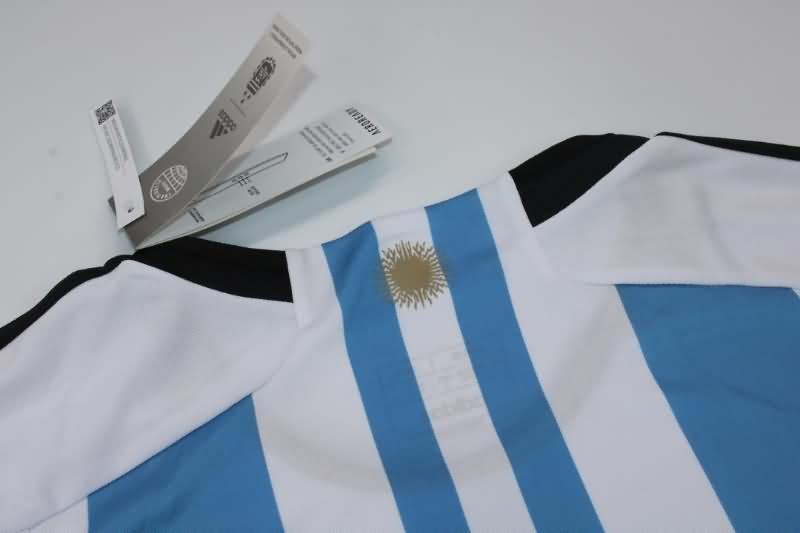 Thailand Quality(AAA) 2022 World Cup Argentina Home Women 3 Stars Soccer Jersey