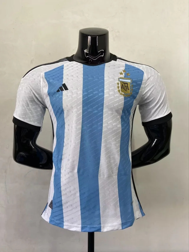Thailand Quality(AAA) 2022 Argentina World Cup Signature 3 Stars Soccer Jersey(Player)