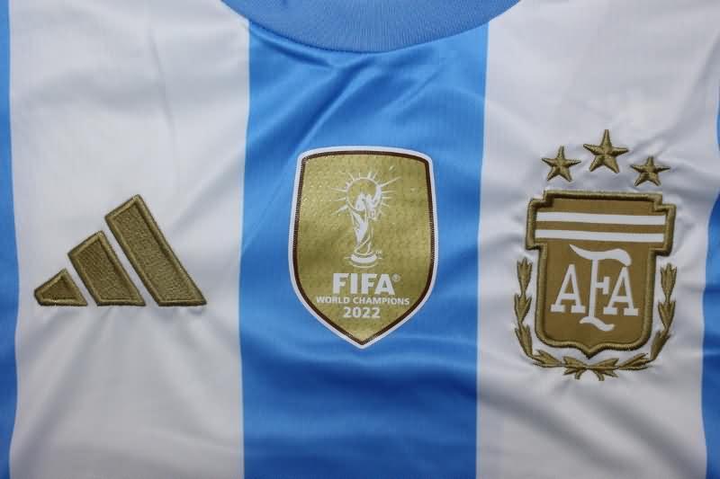 Thailand Quality(AAA) 2024 Argentina Copa America Home Long Sleeve Soccer Jersey