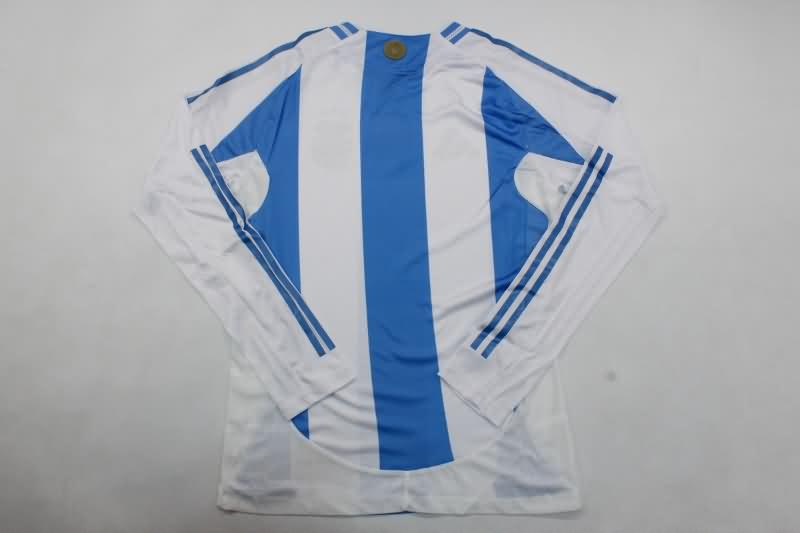 Thailand Quality(AAA) 2024 Argentina Copa America Home Long Sleeve Soccer Jersey (Player)