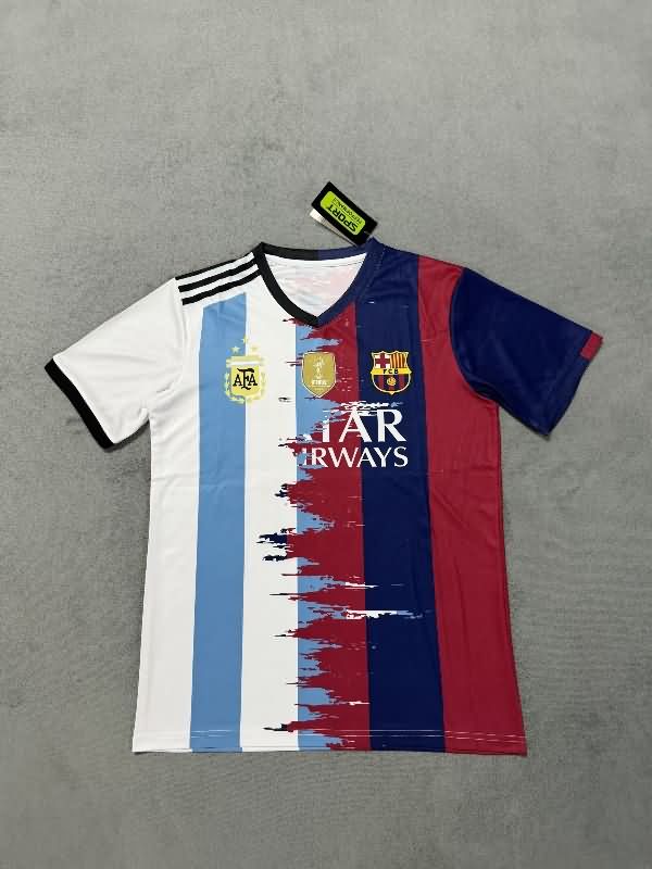 Thailand Quality(AAA) 2025 Argentina MESSI Special Soccer Jersey 02