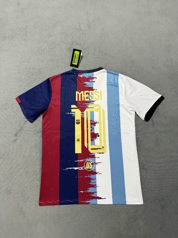 Thailand Quality(AAA) 2025 Argentina MESSI Special Soccer Jersey 02