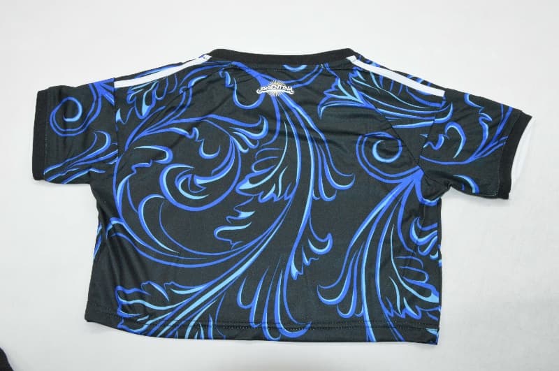 Thailand Quality(AAA) 2026 Argentina Away Women Cropped Soccer Jersey