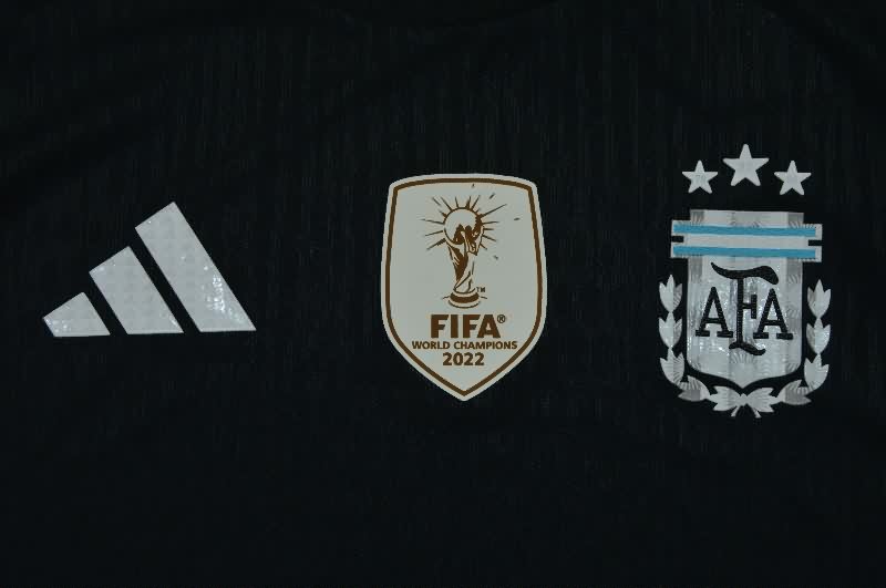 Thailand Quality(AAA) 2026 Argentina World Cup Goalkeeper Black Soccer Jersey (Player)
