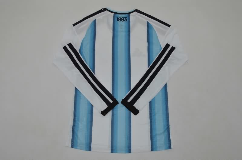 Thailand Quality(AAA) 2026 World Cup Argentina Home Long Sleeve Soccer Jersey (Player)