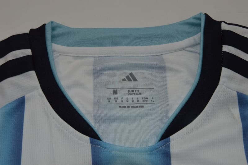 Thailand Quality(AAA) 2026 Argentina Home Women Cropped Soccer Jersey