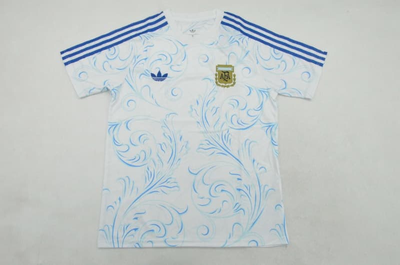 Thailand Quality(AAA) 2026 Argentina White Soccer Jersey 02