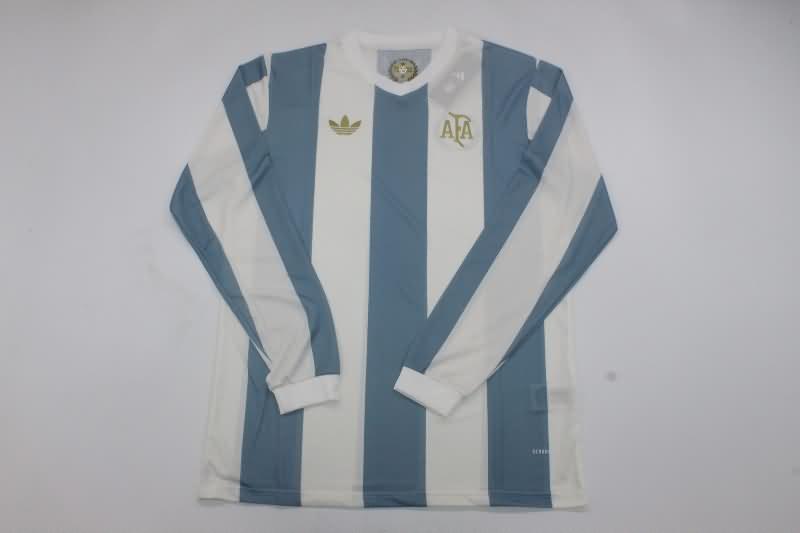Thailand Quality(AAA) 50th Argentina Anniversary Long Sleeve Soccer Jersey