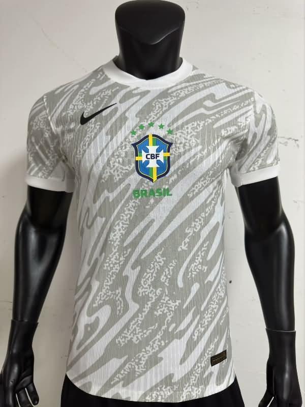 Thailand Quality(AAA) 23/24 Brazil Goalkeeper Grey Soccer Jersey (Player)