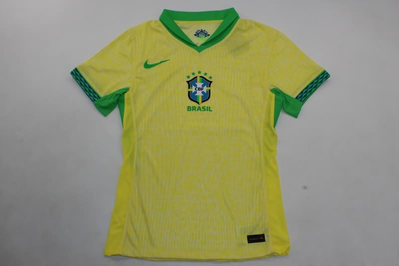Thailand Quality(AAA) 2024 Brazil Copa America Home Soccer Jersey (Player)