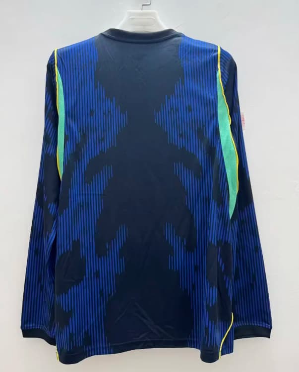 Thailand Quality(AAA) 2026 Brazil Away Long Sleeve Soccer Jersey