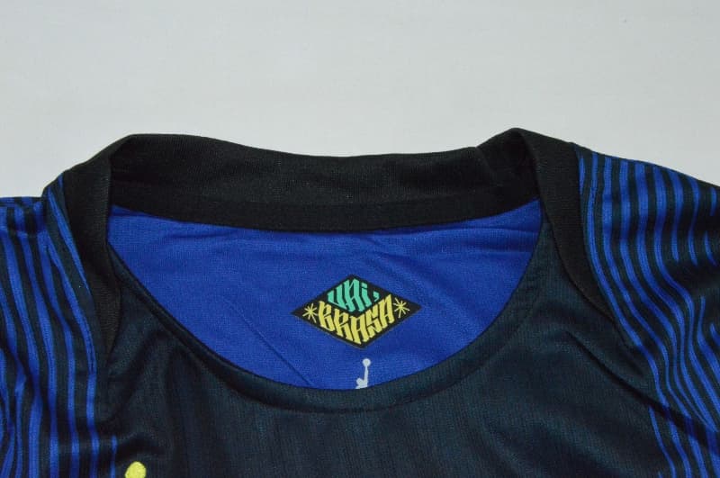 Thailand Quality(AAA) 2026 Brazil Away Long Sleeve Soccer Jersey