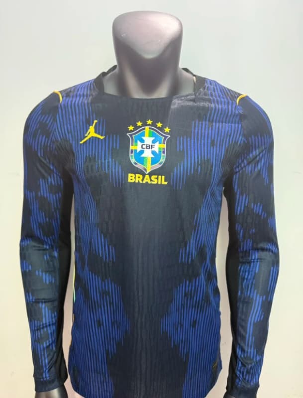 Thailand Quality(AAA) 2026 Brazil World Cup Away Long Sleeve Soccer Jersey (Player)